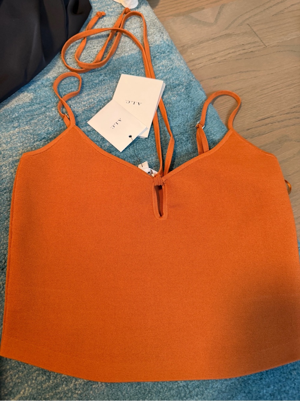 A.L.C. Burnt Orange V-Notch Double-Strap Cami